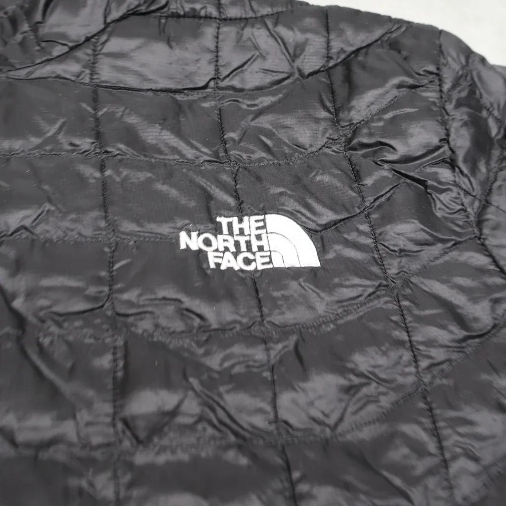 North Face Jacket Mens Medium Black Thermoball Insulated Light Quilted Puffer